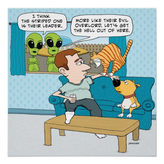 悪おもしろい猫ポスター ポスター (正面)