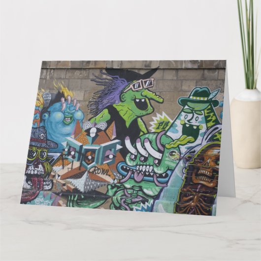 悪おもしろい緑の魔女 カード (正面)