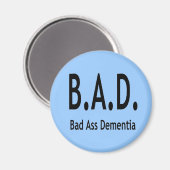 悪おもしろい認知症の忘れ深いタイポグラフィ マグネット (正面/裏面)