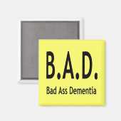 悪おもしろい認知症の忘れ深いタイポグラフィ マグネット (正面/裏面)