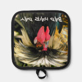 悪おもしろい髪の日チキン 鍋敷き (正面)