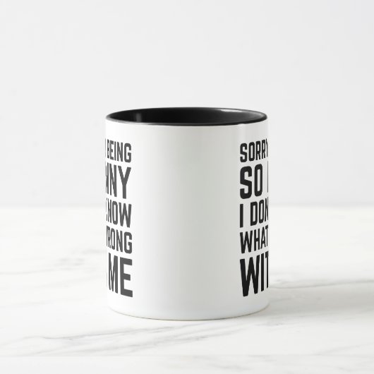 悪かったおもしろい マグカップ (中央)