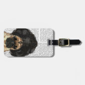 悪かつらでパグをする ラゲッジタグ (正面横)