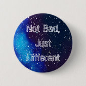 悪くない、カスタマイズ違う可能な銀河系ID 缶バッジ (正面)