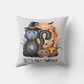 悪くなろう |黒い魔女猫 クッション (裏面)