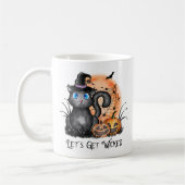 悪くなろう |黒い魔女猫 コーヒーマグカップ (左)