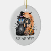 悪くなろう |黒い魔女猫 セラミックオーナメント (右)