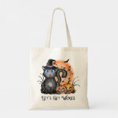 悪くなろう |黒い魔女猫 トートバッグ (裏面)