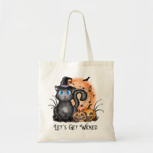 悪くなろう 黒い魔女猫 トートバッグ