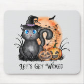 悪くなろう |黒い魔女猫 マウスパッド (正面)
