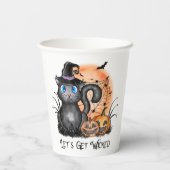 悪くなろう |黒い魔女猫 紙コップ (裏面)