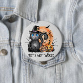 悪くなろう |黒い魔女猫 缶バッジ (インサイチュ)