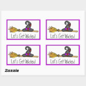 悪くなろう | Witchyハロウィーン 長方形シール (シート)