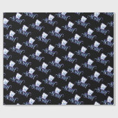 悪そうな目が黒に付いている ラッピングペーパー (フラット)