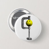 悪でつかまえられる黄色い頭部 缶バッジ (正面&裏面)