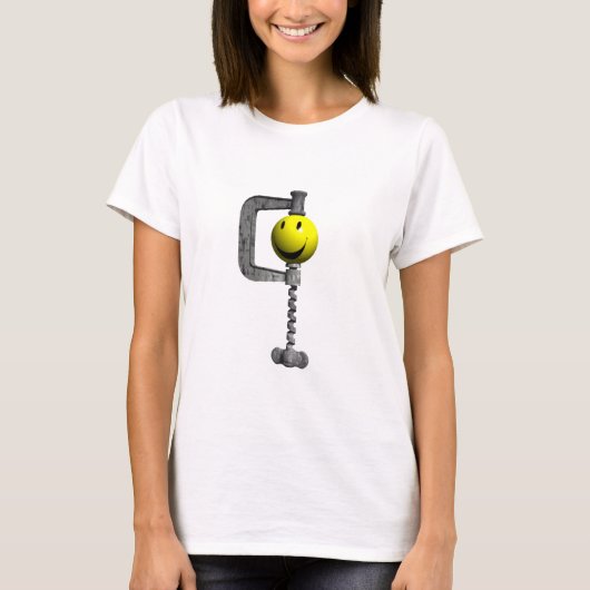 悪でつかまえられる黄色い頭部 Tシャツ (正面)