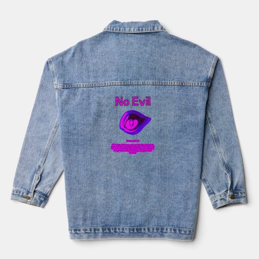 悪なし - シティジャムズ - Tシャツ デニムジャケット (裏面)