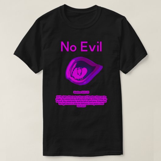 悪なし - パープル・パッション - Tシャツ (デザイン正面)