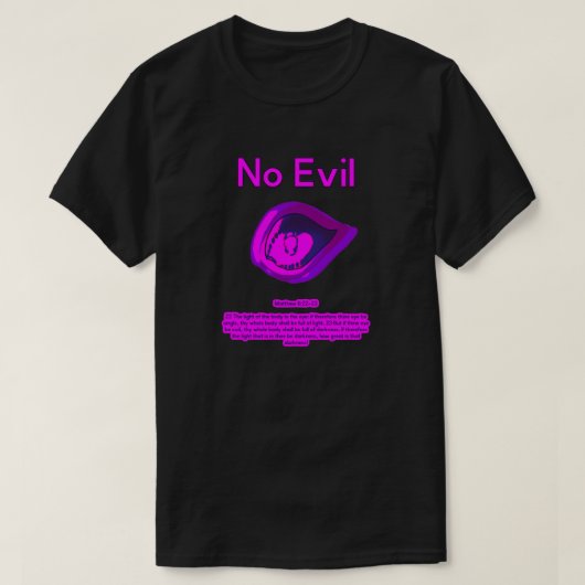 悪なし - パープル・パッション - Tシャツ (デザイン正面)