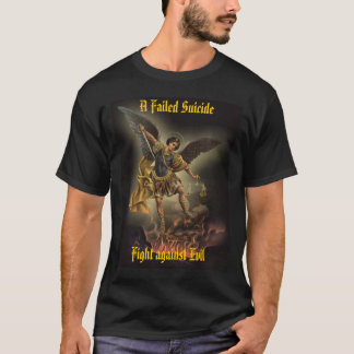 悪に対する壊れる自殺の戦い Tシャツ