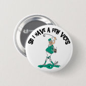 悪のおもしろいなゴルファー 缶バッジ (正面&裏面)