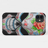 悪のばら色の砂糖のスカル Case-Mate iPhoneケース (裏面(横))