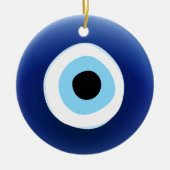 悪のまなざしのお守りのオーナメント セラミックオーナメント (正面)