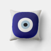 悪のまなざしのヴィンテージ東洋パターンデザイン クッション (裏面)