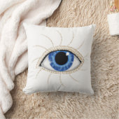 悪のまなざしの白 クッション (ブランケット)