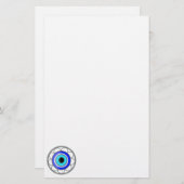 悪のまなざしのAの開運のお守り- 便箋 (正面/裏面)