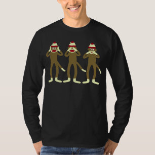 悪のソックス猿を聞かないで下さい、見て下さい、話して下さい Tシャツ