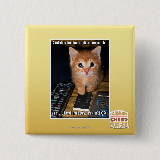 悪のロボット軍 缶バッジ (正面)