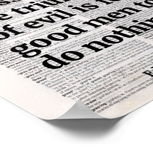 悪の勝利に必要な唯一のもの ポスター (角)