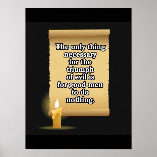 悪の勝利に必要な唯一のもの ポスター (正面)