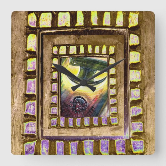 悪の征服 スクエア壁時計 (正面)