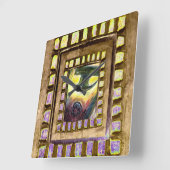 悪の征服 スクエア壁時計 (傾斜)