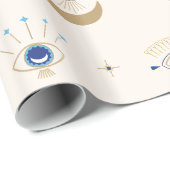 悪の目と三目のパターンのラッピング紙 ラッピングペーパー (ロールコーナー)