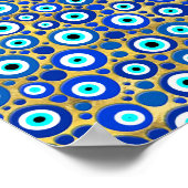 悪の目のチャームパターン ポスター (角)