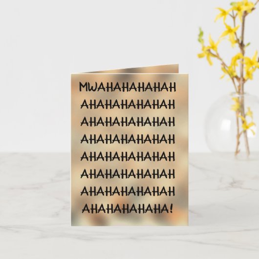 『悪の笑いハロウィンカード』 カード (黄色い花)