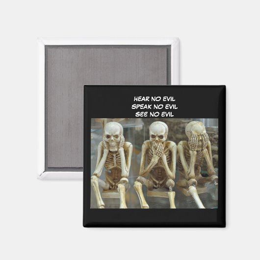 悪の聞き取り話無し悪の聞き取り無し悪の骸骨の見なし マグネット (正面/裏面)
