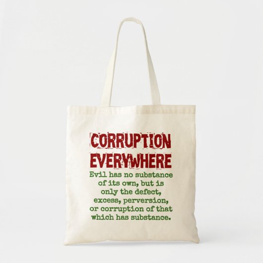 悪はそれ自体の実体を持っていない – 腐敗クート トートバッグ (正面)