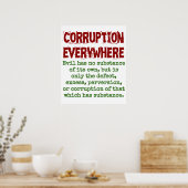 悪はそれ自体の実体を持っていない – 腐敗クート ポスター (キッチン)