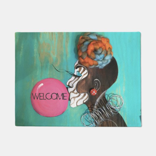 悪びれずに私玄関マット ドアマット (正面)