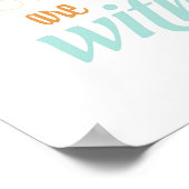 悪を恐れない – オレンジとネイビーブルー ポスター (角)