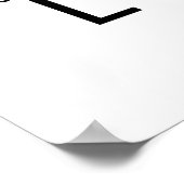 悪を消してラブブラックピンクのハート ポスター (角)