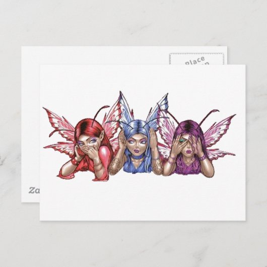 悪を聞かないで下さい、話して下さい、見て下さい ポストカード (正面/裏面)