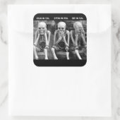 悪を聞くな話い – 悪を見ない – 悪を見ない スクエアシール (バッグ)