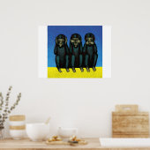 「悪を聞くな、悪を見な話し、悪を見ない」 ポスター (キッチン)