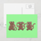 悪を見ないで下さい ポストカード (正面/裏面)