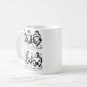 悪を見ないで下さい、悪を聞いて下さい、悪を話して下さい、言い直して下さい コーヒーマグカップ (正面左)